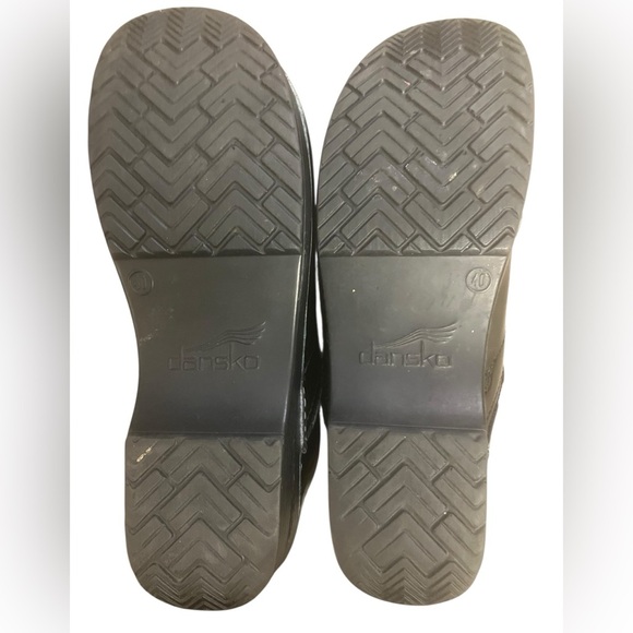 Dansko Professional Patent Leather Black Slip On Clogs Womens Eu 40 US 9.5 / 10 - Picture 9 of 13